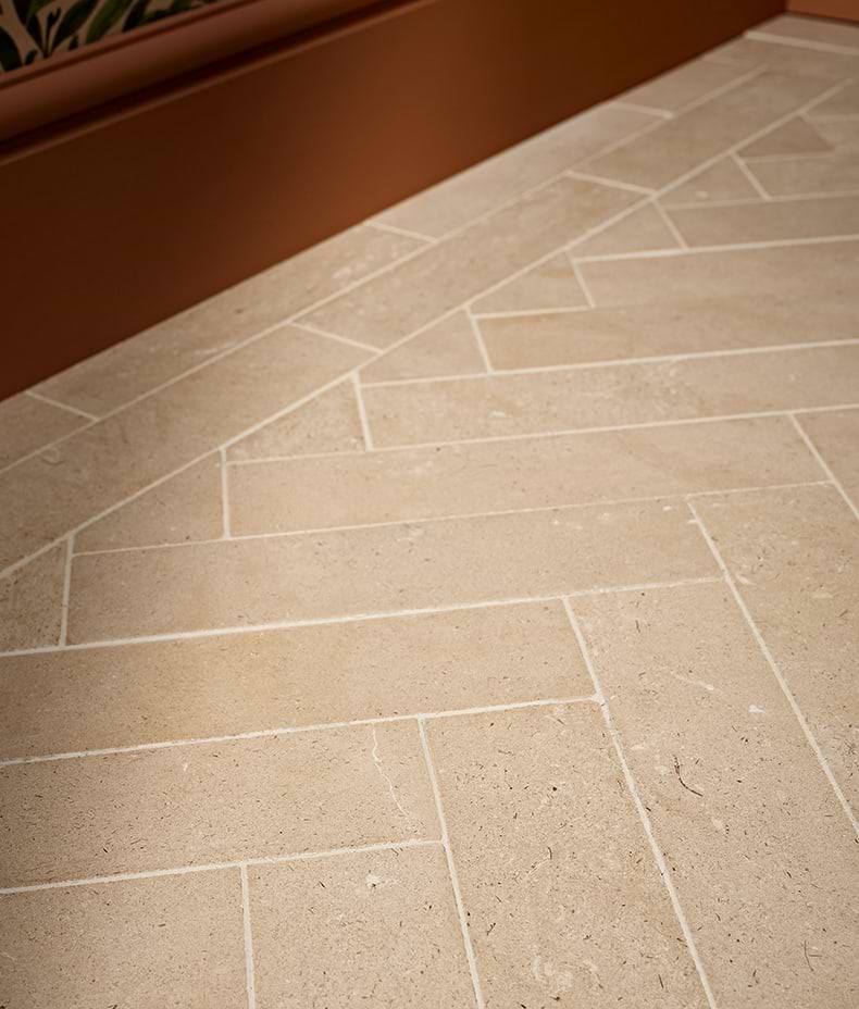 Portland Limestone Parquet Honed