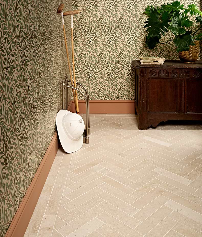 Portland Limestone Parquet Honed