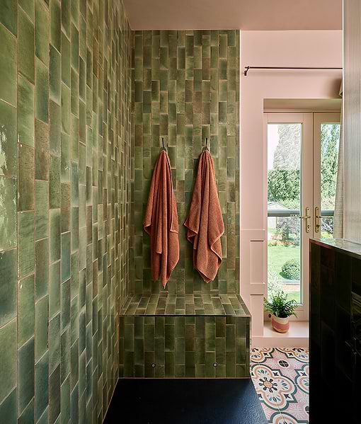 Pottery Porcelain Kale Green Brick