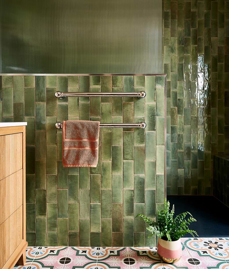Pottery Porcelain Kale Green Brick