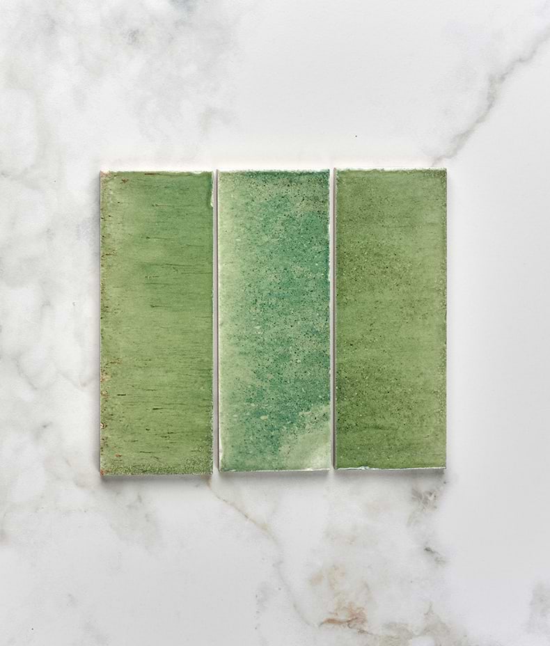 Pottery Porcelain Kale Green Brick small image