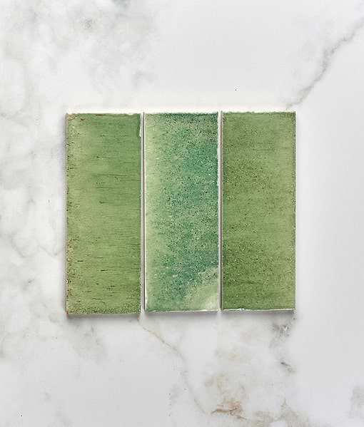 Pottery Porcelain Kale Green Brick