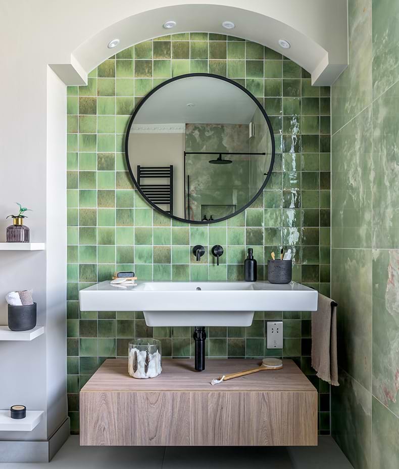 Pottery Porcelain Kale Green Square