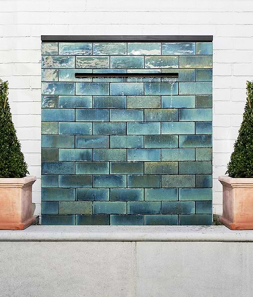 Pottery Porcelain Ocean Blue Brick