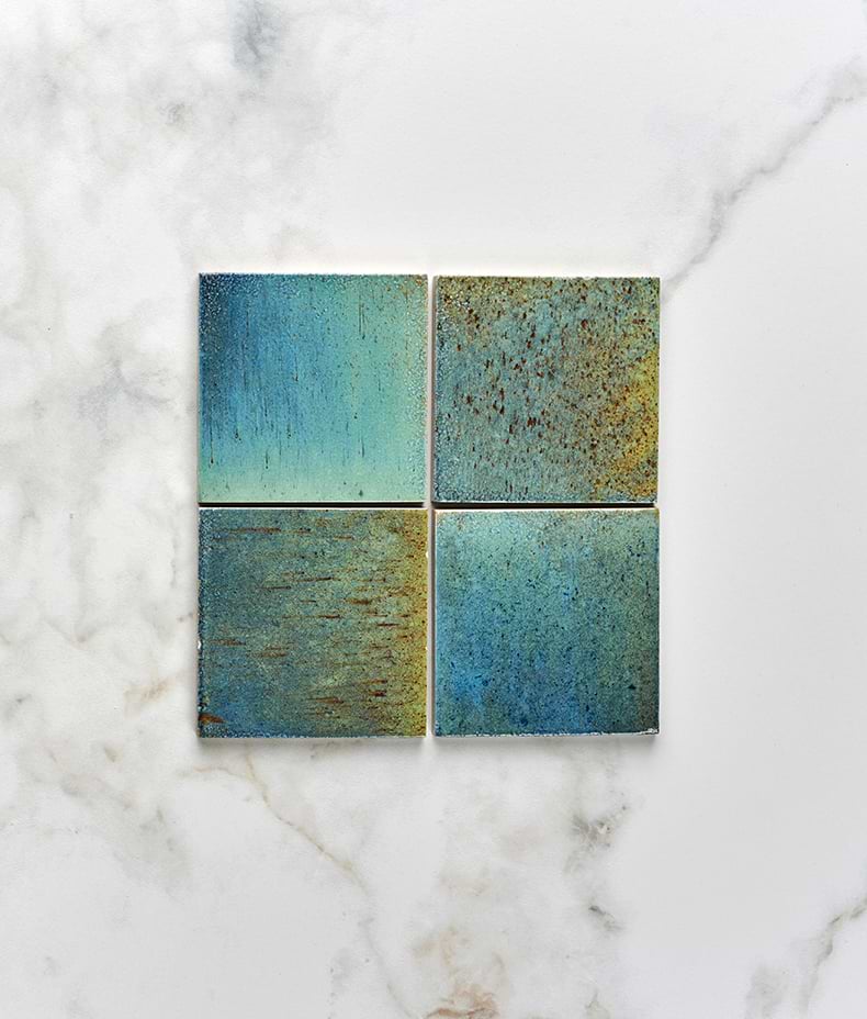 Pottery Porcelain Ocean Blue Square small image
