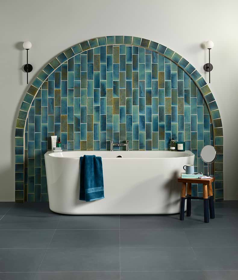 Pottery Porcelain Ocean Blue Square