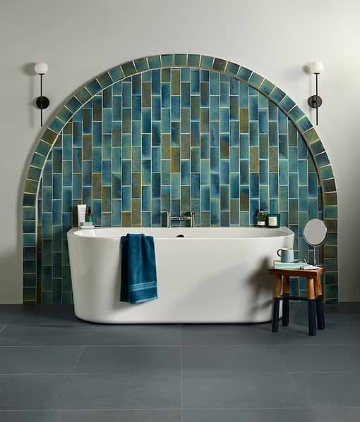Pottery Porcelain Ocean Blue Square