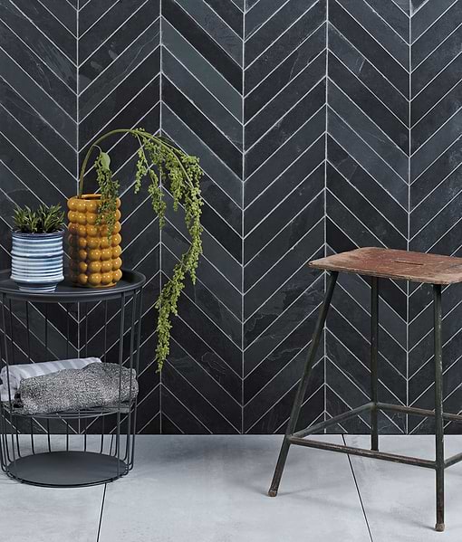 Metropolitan Slate Chevron Riven Finish