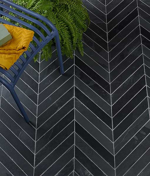 Metropolitan Slate Chevron Riven Finish