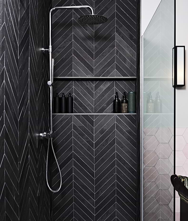 Metropolitan Slate Chevron Riven Finish