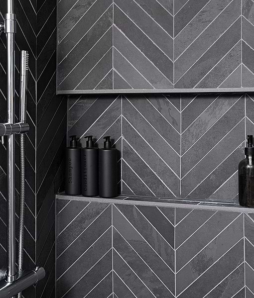 Metropolitan Slate Chevron Riven Finish