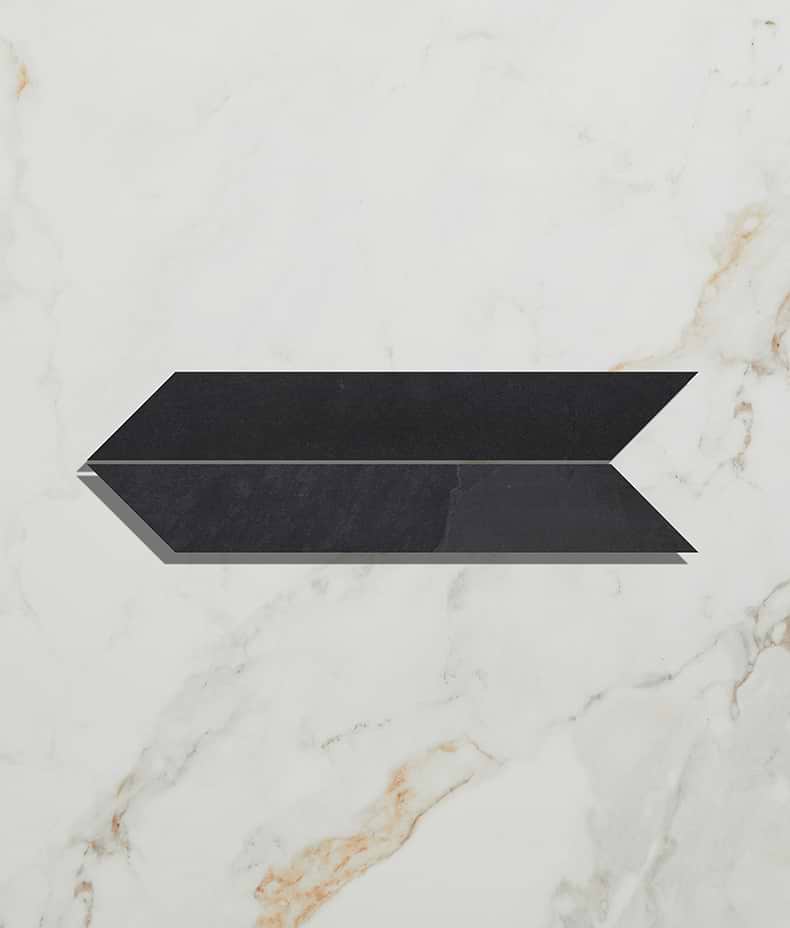 Metropolitan Slate Chevron Riven Finish