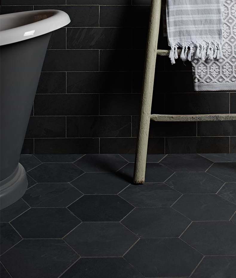 Metropolitan Slate Riven Finish Hexagon