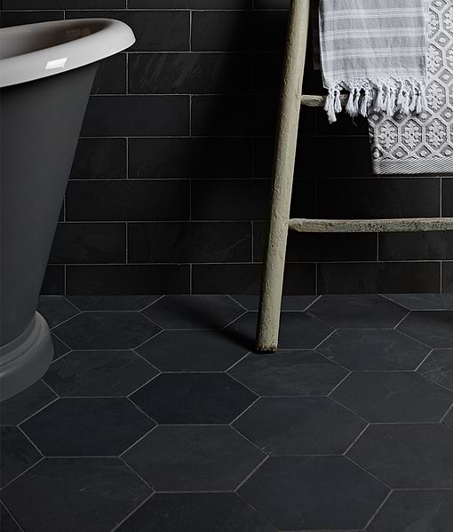 Metropolitan Slate Riven Finish Hexagon