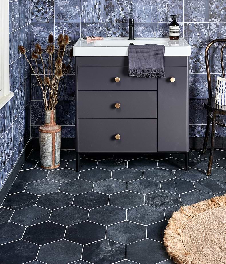 Metropolitan Slate Riven Finish Hexagon