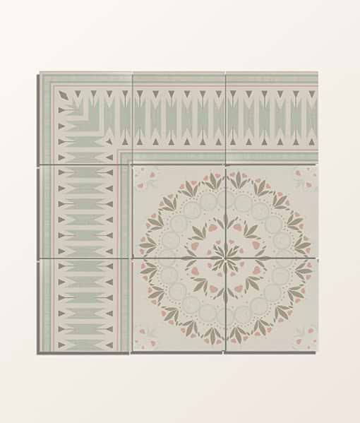 Aventuras Ziggy Border Olive Porcelain