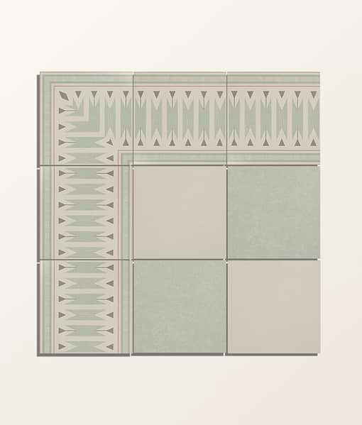 Aventuras Ziggy Corner Olive Porcelain