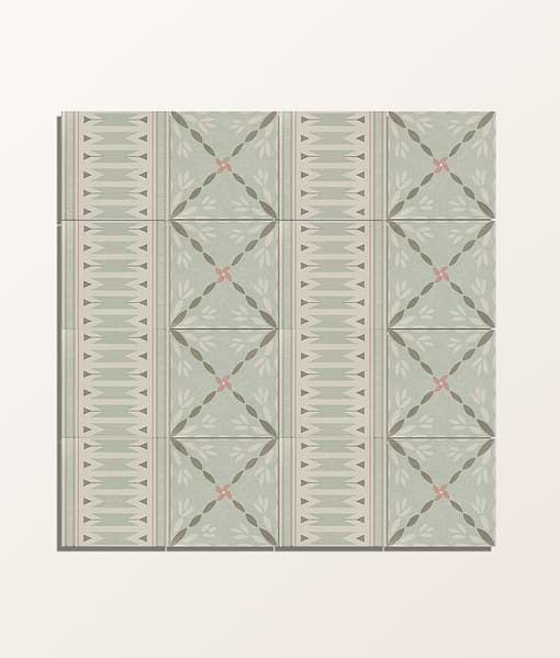 Aventuras Ziggy Border Olive Porcelain