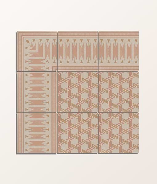 Aventuras Ziggy Border Terracotta Porcelain