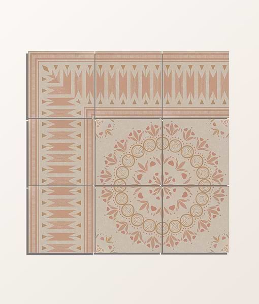 Aventuras Ziggy Border Terracotta Porcelain