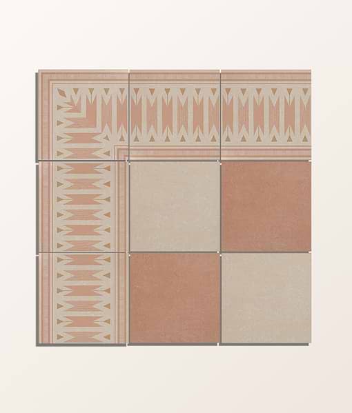 Aventuras Ziggy Border Terracotta Porcelain