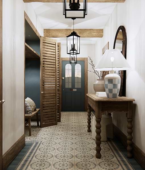 Aventuras Ziggy Border Blue Porcelain