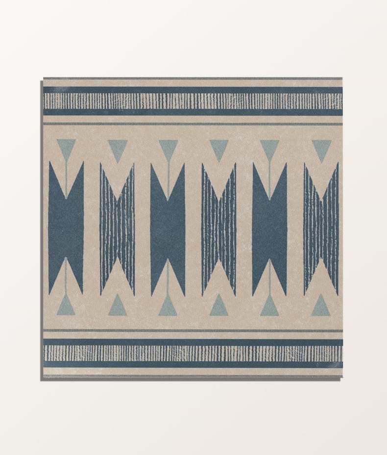 Aventuras Ziggy Border Blue Porcelain