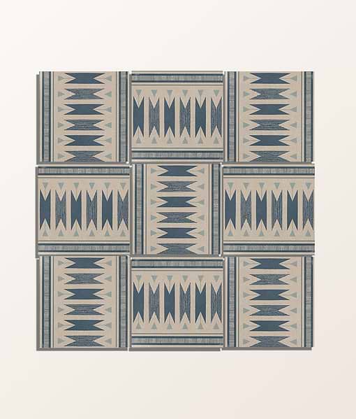 Aventuras Ziggy Border Blue Porcelain
