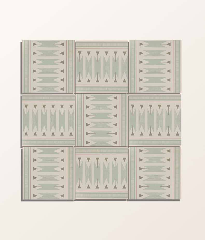 Aventuras Ziggy Border Olive Porcelain