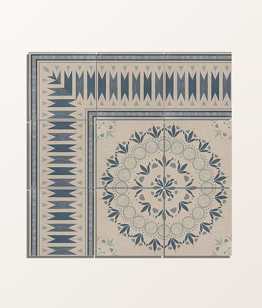 Aventuras Ziggy Corner Blue Porcelain