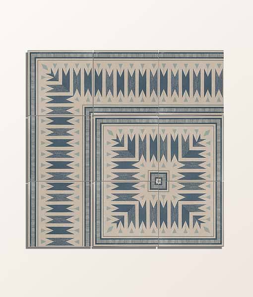 Aventuras Ziggy Border Blue Porcelain