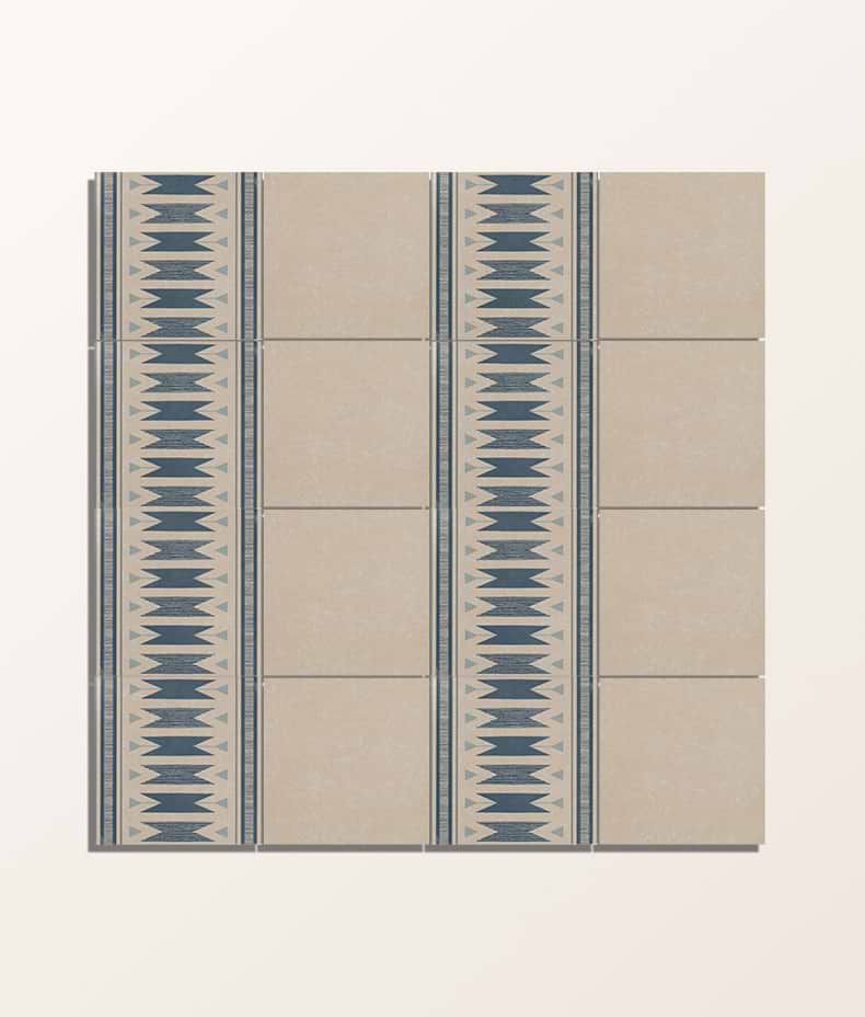 Aventuras Ziggy Border Blue Porcelain