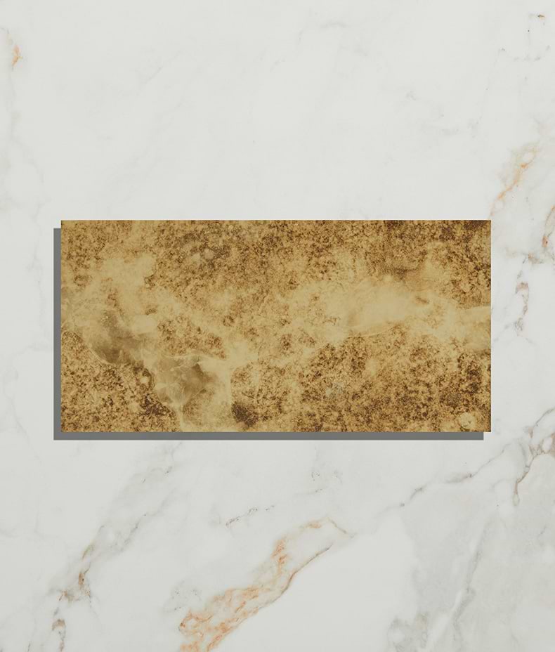 Rococo Glass Mirror Brass
