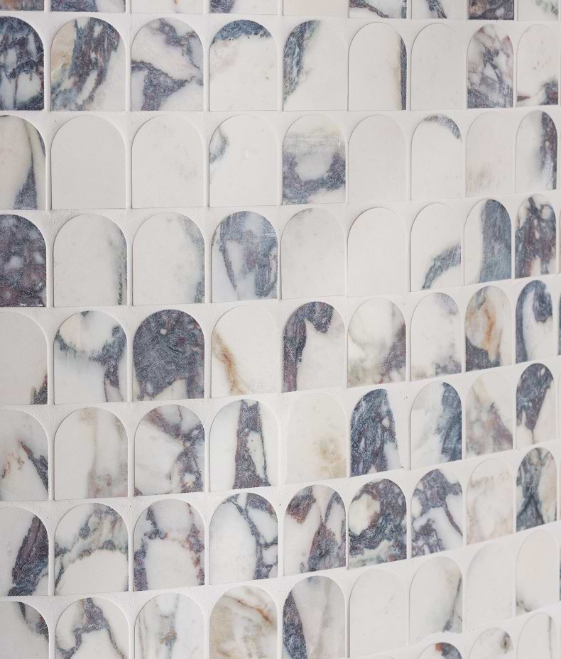 Savoy Novo Porcelain Matt Arch Mosaic