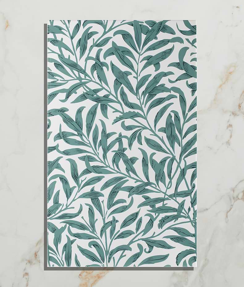 Silk Screen Ceramic Willow Cottage Teal
