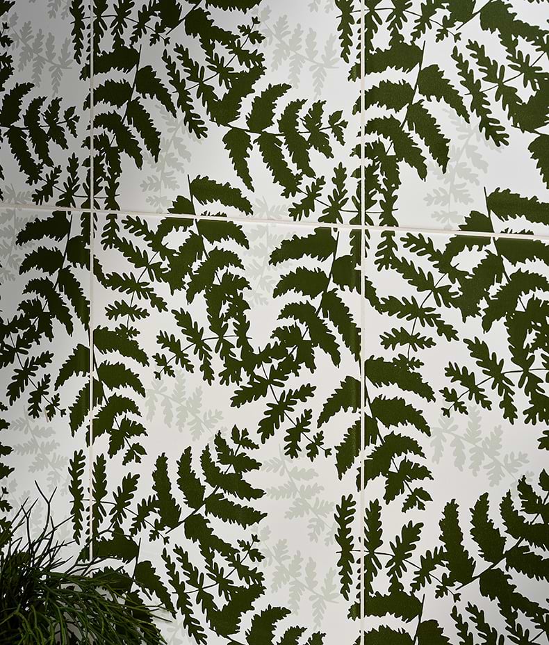 Silk Screen Ceramic Fernery