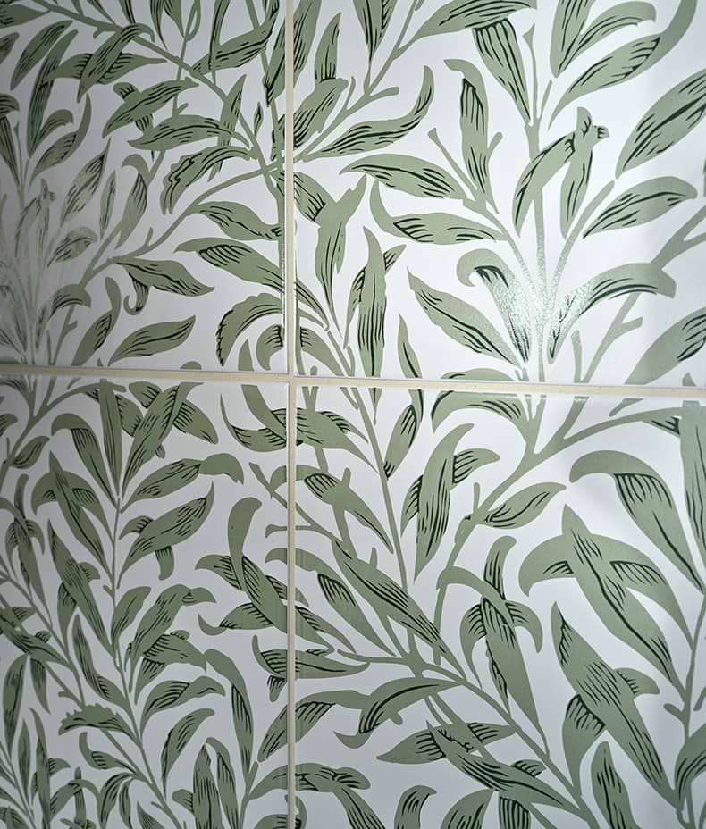 Silk Screen Ceramic Willow Cottage Spring Leaf
