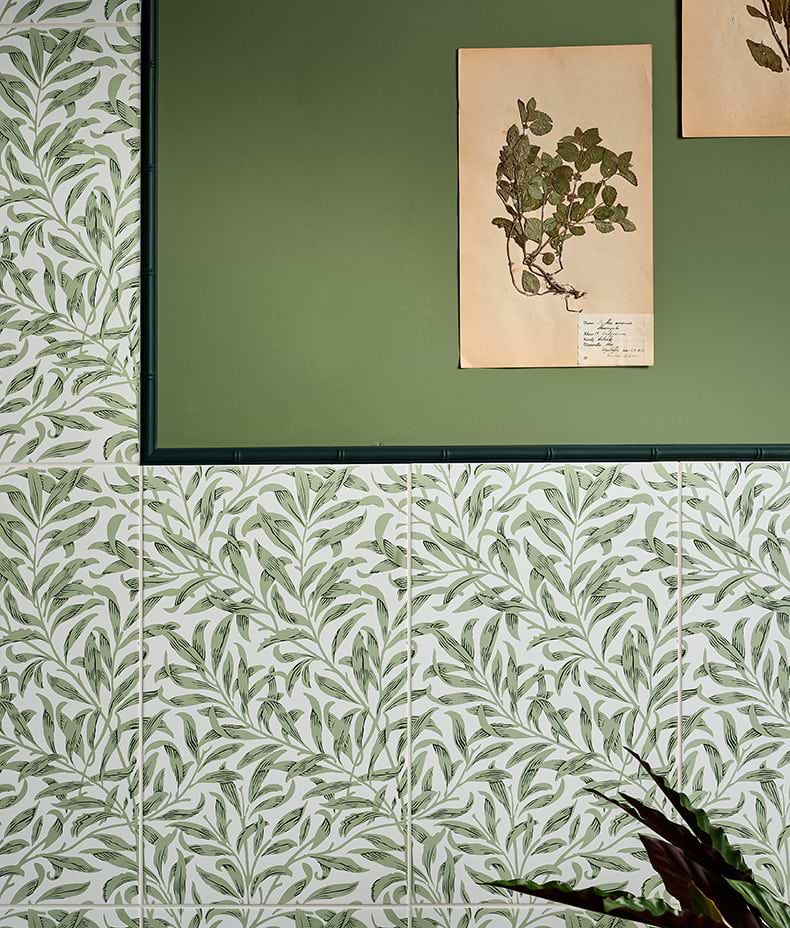 Silk Screen Ceramic Willow Cottage Spring Leaf