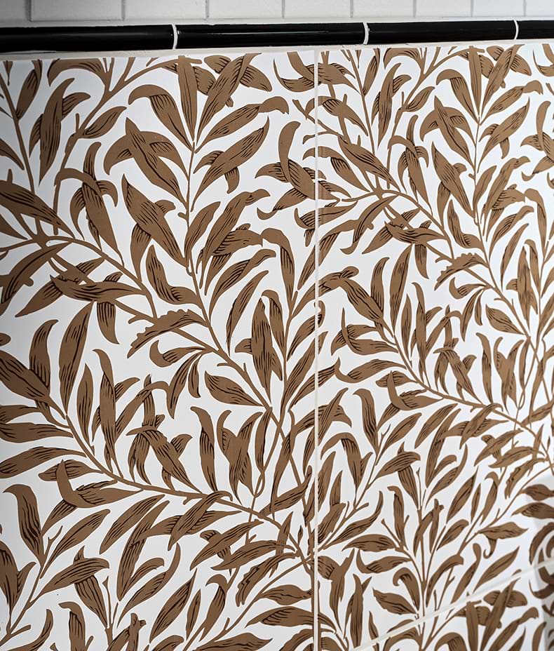 Silk Screen Ceramic Willow Cottage Tobacco