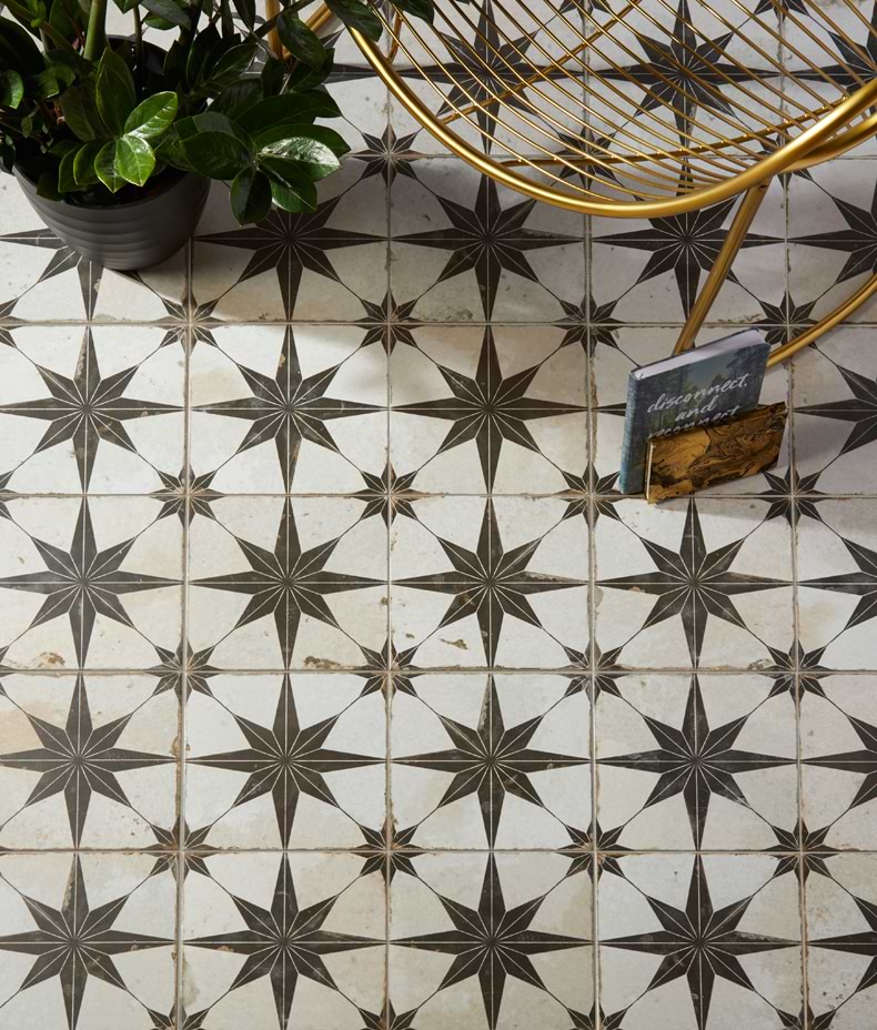 Spitalfields Ceramic Retro Star Black