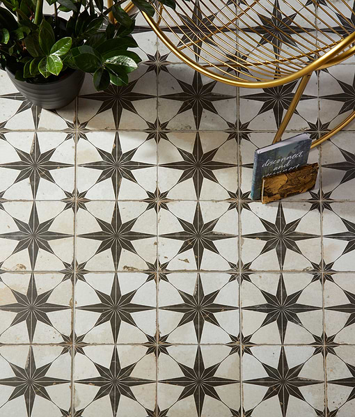 Spitalfields Ceramic Retro Star Black