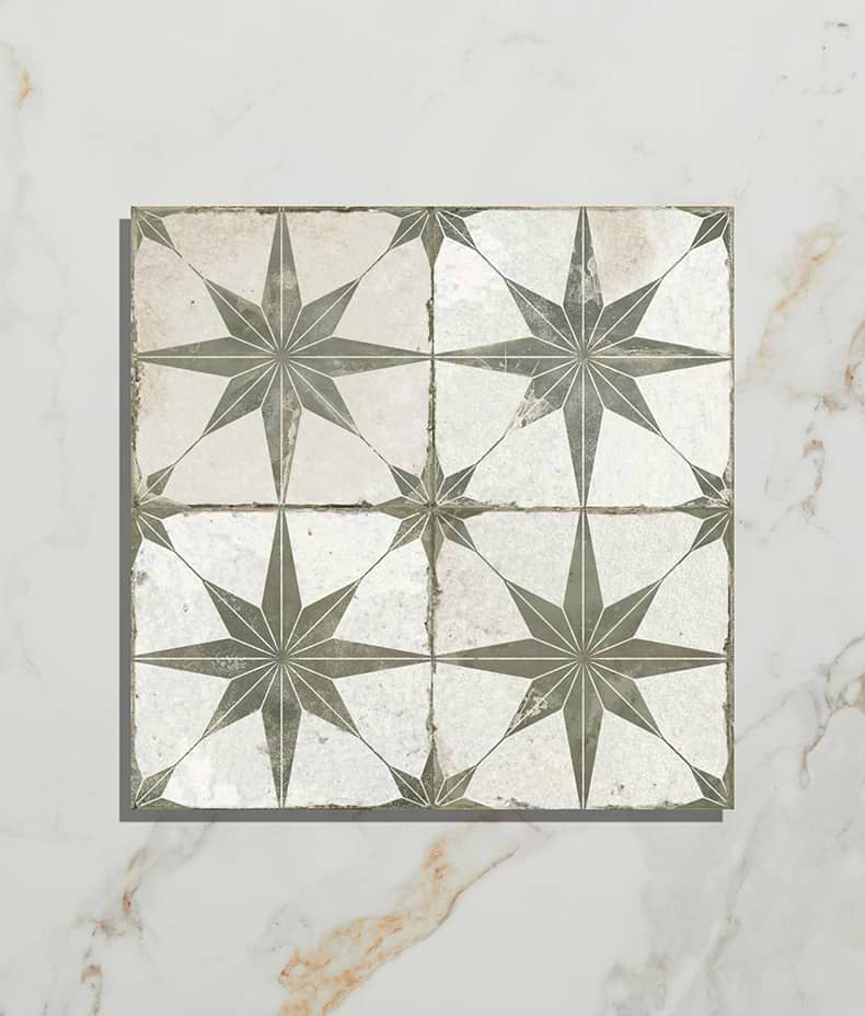 Spitalfields Ceramic Retro Star Sage