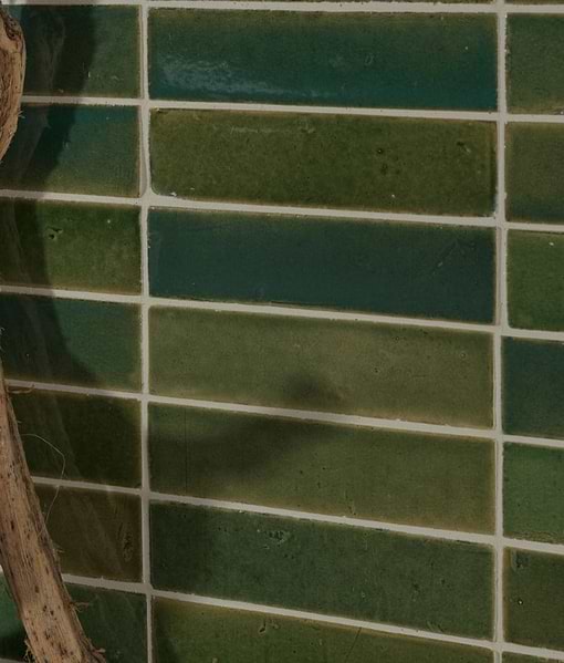 Stone Glaze Ceramic British Green Gloss Brick