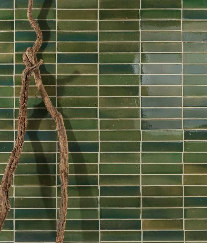 Stone Glaze Ceramic British Green Gloss Brick