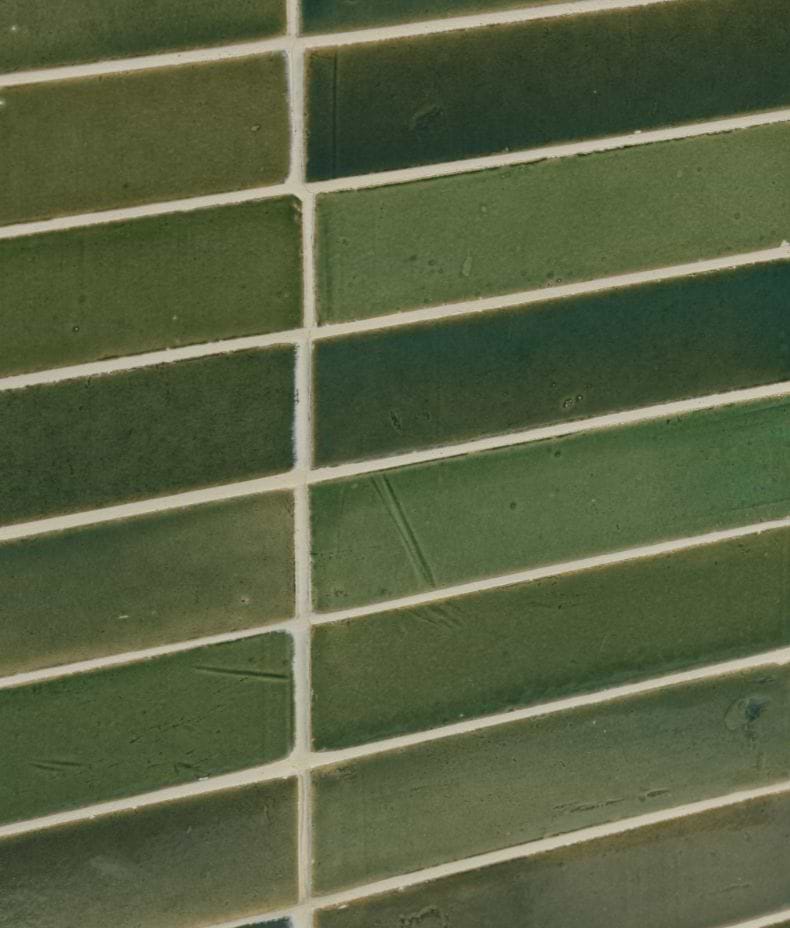 Stone Glaze Ceramic British Green Gloss Brick