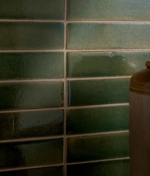 Stone Glaze Ceramic Olive Leaf Gloss Brick