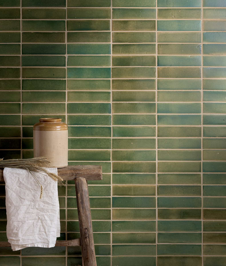 Stone Glaze Ceramic Olive Leaf Gloss Brick