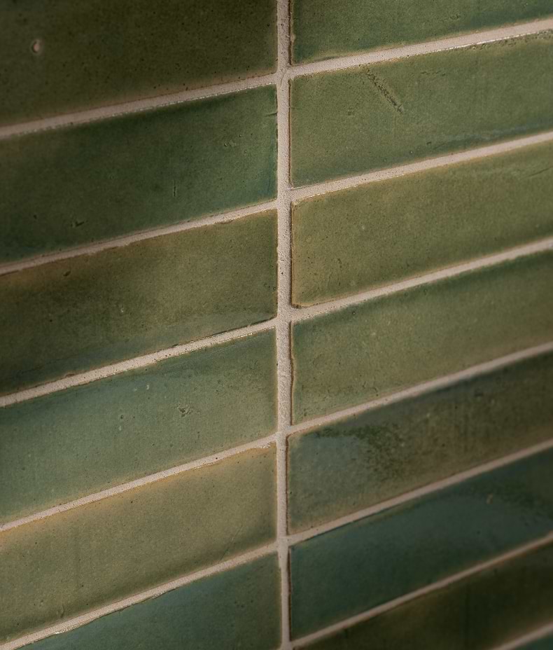 Stone Glaze Ceramic Olive Leaf Gloss Brick