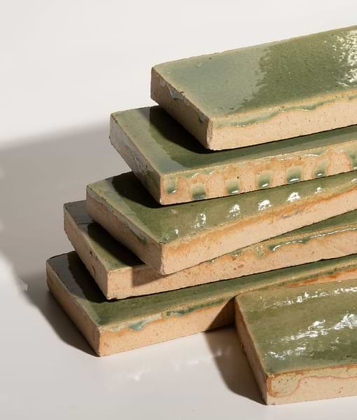 Stone Glaze Ceramic Olive Leaf Gloss Brick