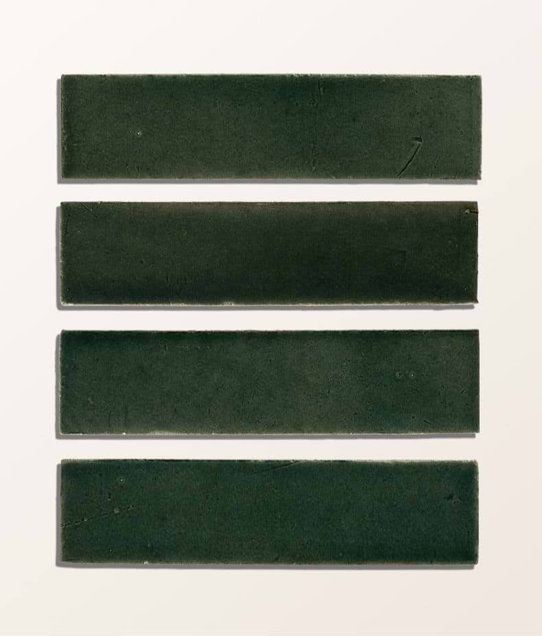 Stone Glaze Ceramic Petrol Green Gloss Brick